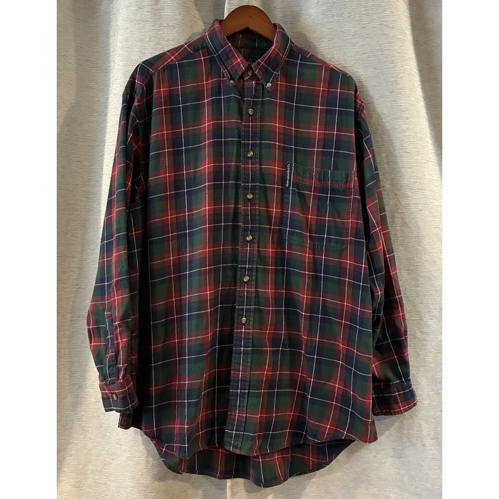 Vintage Y2K Abercrombie & Fitch The‎ Big Shirt Plaid Flannel Button Down Men's L